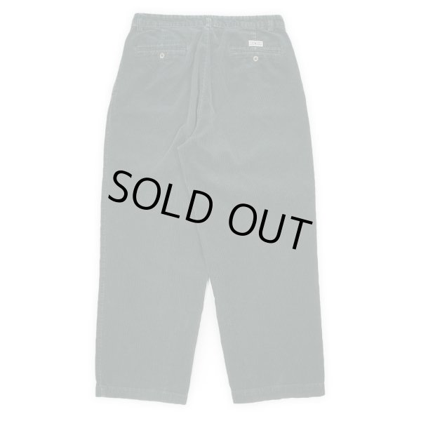 画像2: 90's Polo Ralph Lauren 2タック 太畝コーデュロイトラウザー "Dark Green / ANDREW PANT" (2)