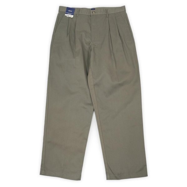 画像1: 00's BASIC EDITIONS 2タック チノトラウザー "W32 L30 / KHAKI / DEADSTOCK" (1)