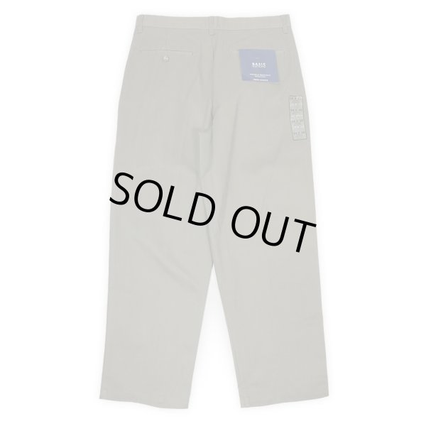 画像2: 00's BASIC EDITIONS 2タック チノトラウザー "W32 L30 / KHAKI / DEADSTOCK" (2)