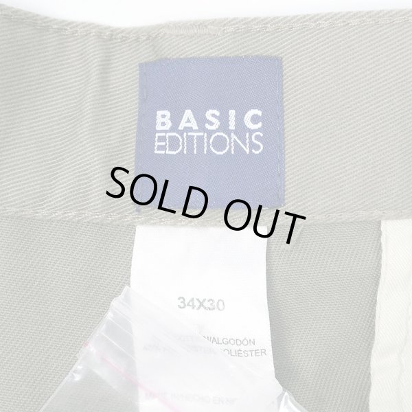 画像3: 00's BASIC EDITIONS 2タック チノトラウザー "W32 L30 / KHAKI / DEADSTOCK" (3)