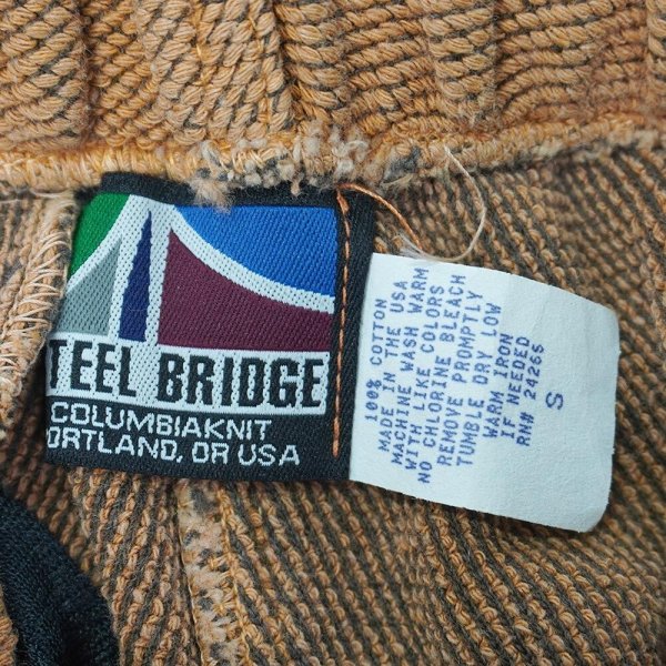 画像3: 90's STEEL BRIDGE ピケスウェット ショーツ "ORANGE / MADE IN USA / DEADSTOCK" (3)