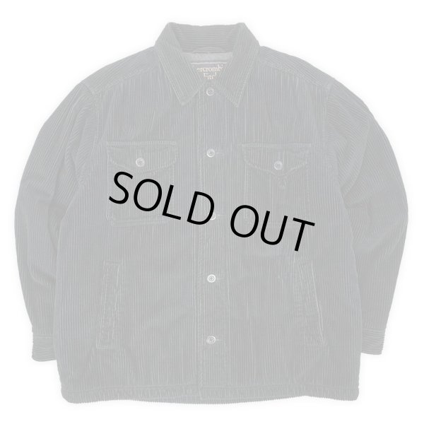 画像1: 90's ABERCROMBIE & FITCH 太畝コーデュロイジャケット "BLACK" (1)