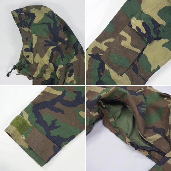 画像4: 【USED / SMALL-SHORT】00's US.ARMY ECWCS ウッドランドカモ柄 GORE-TEX PARKA (4)