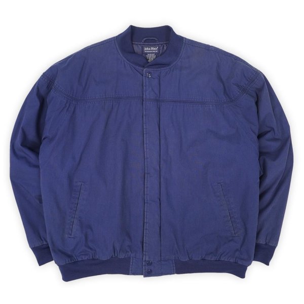 画像1: 90's John Blair パデッド キャップショルダージャケット "NAVY" (1)