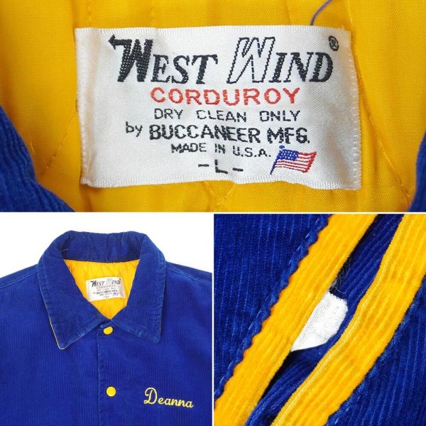画像3: 80's WEST WIND 襟付き コーデュロイスタジャン "MADE IN USA" (3)