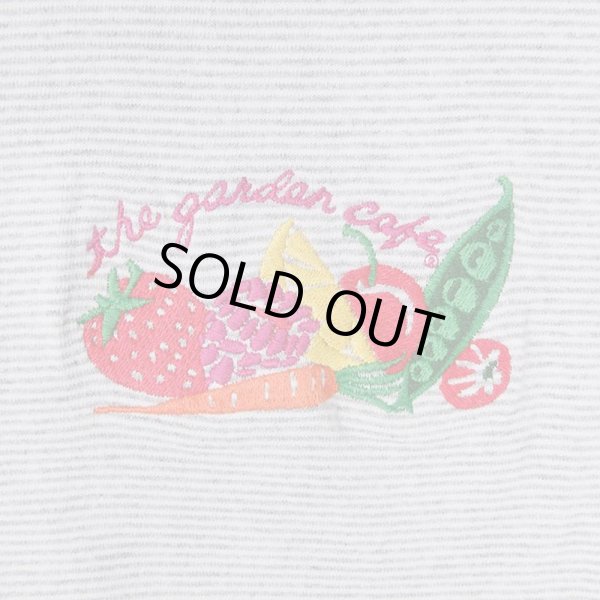 画像3: 90's THE GARDEN CAFE ロゴ刺繍 ボーダーTシャツ "MADE IN USA" (3)