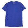 画像1: 80's Fruit of the loom ポケットTシャツ "DEADSTOCK / BLUE / MADE IN USA" (1)