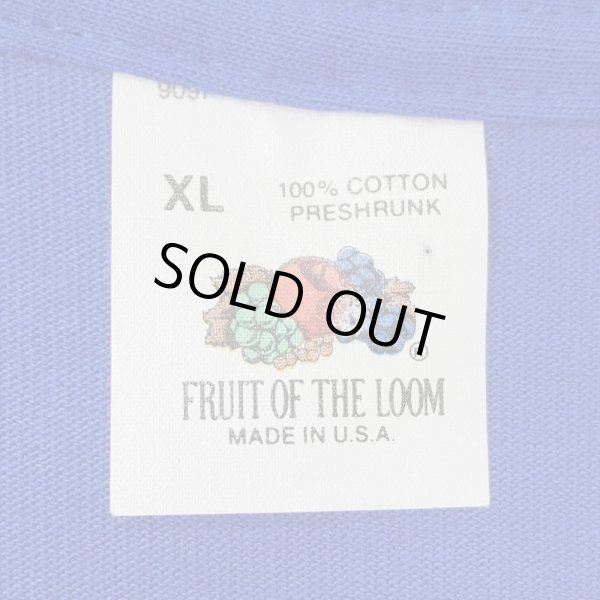 画像2: 80's Fruit of the loom ポケットTシャツ "DEADSTOCK / BLUE / MADE IN USA" (2)