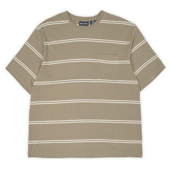 画像1: 90's Puritan マルチボーダー ポケットTシャツ (1)