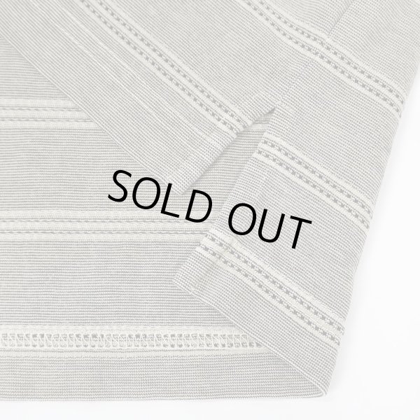 画像4: 00's Weekends off マルチボーダー柄 ヘンリーネック ポケットTシャツ (4)