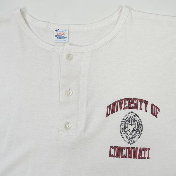 画像3: 80's Champion ヘンリーネック ベースボールTシャツ "MADE IN USA" (3)