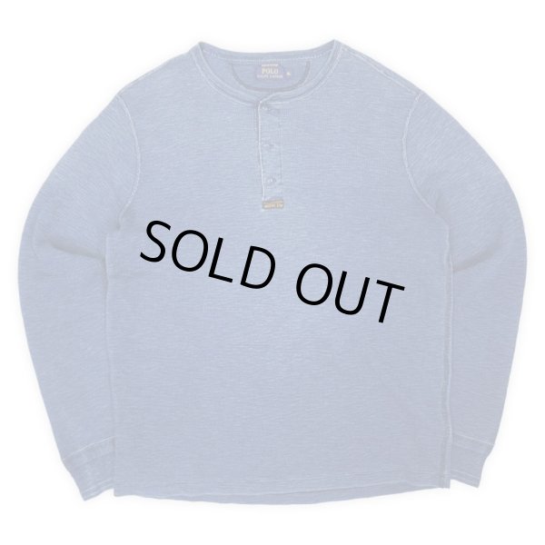 画像1: 00's Polo Ralph Lauren ヘンリーネック カットソー "Indigo Dye" (1)