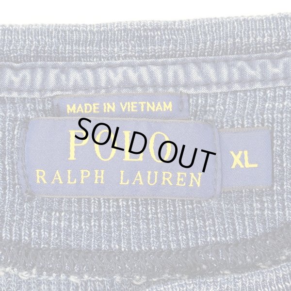 画像2: 00's Polo Ralph Lauren ヘンリーネック カットソー "Indigo Dye" (2)