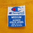 画像2: 90's Champion スプリクトロゴTシャツ “MADE IN USA / MUSTARD" (2)