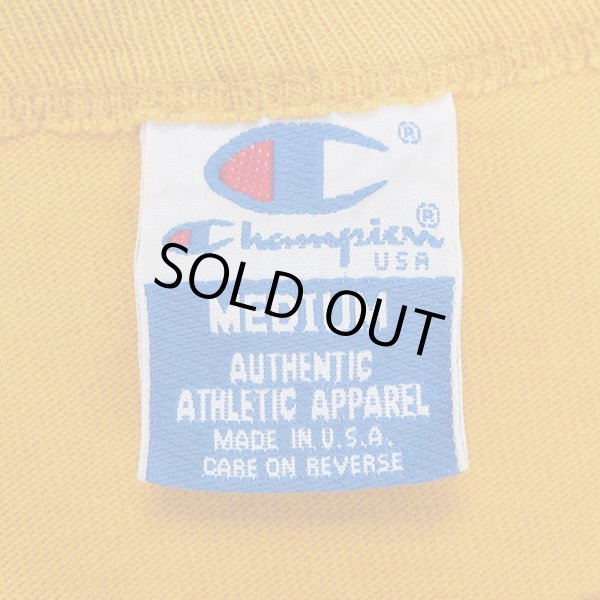 画像2: 90's Champion スプリクトロゴTシャツ “MADE IN USA / MUSTARD" (2)