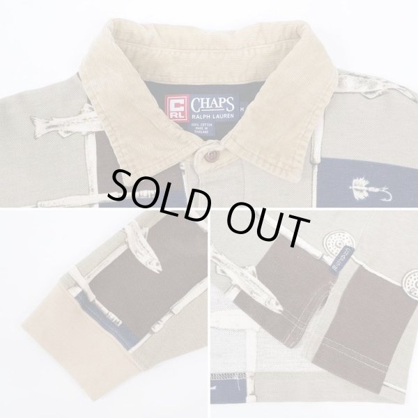 画像3: 90-00's CHAPS Ralph Lauren L/S 総柄ポロシャツ (3)