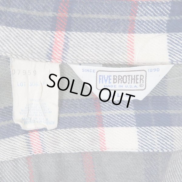 画像3: 80's FIVE BROTHER ヘビーネルシャツ "MADE IN USA" (3)