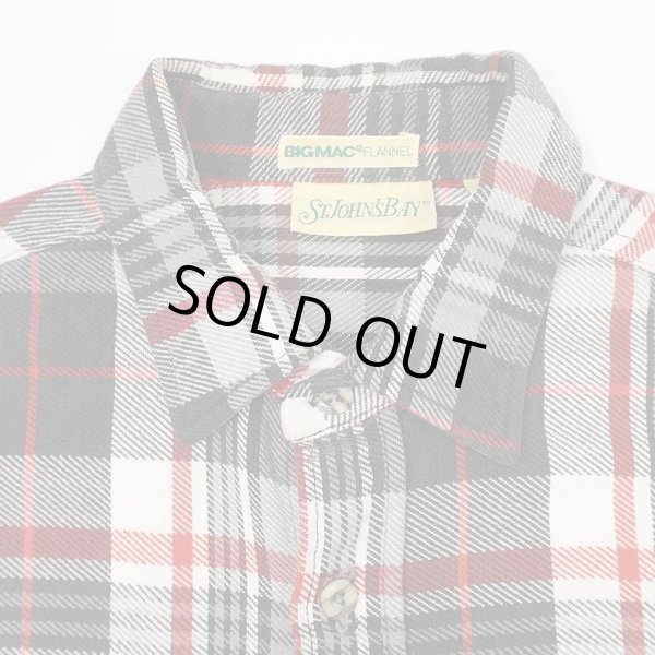 画像3: 90's ST.JOHN'S BAY ヘビーネルシャツ "BIG MAC FLANNEL / BLACK Plaid" (3)