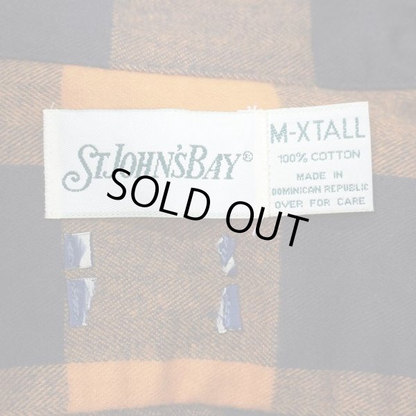 画像2: 90's ST. JOHN'S BAY ブロックチェック柄 ヘビーネルシャツ "DEADSTOCK" (2)