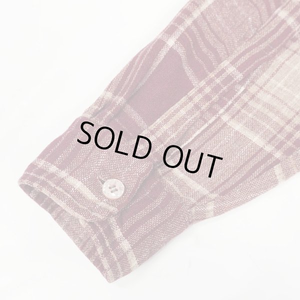 画像4: 70's JC PENNEY オープンカラー ウールシャツ “Ombre Plaid” (4)