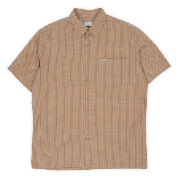 画像1: 00's Calvin Klein S/S レギュラーカラー ボックスシャツ (1)