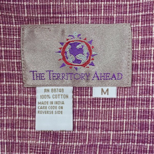 画像2: 90's THE TERRITORY AHEAD 総柄 ボタンダウンシャツ (2)