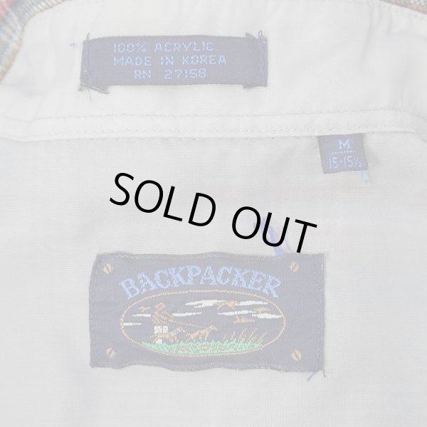 画像2: 90's Back Packer アクリル フランネルシャツ "Black Plaid" (2)