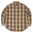 画像1: Late 90's ST JOHN'S BAY ヘビーネルシャツ "BROWN×BEIGE OMBRE PLAID" (1)