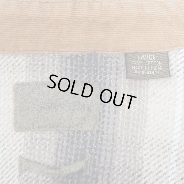 画像2: Late 90's ST JOHN'S BAY ヘビーネルシャツ "BROWN×BEIGE OMBRE PLAID" (2)