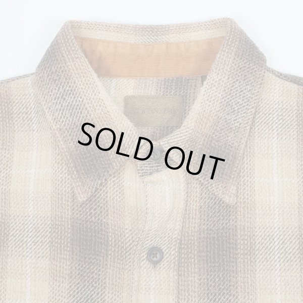 画像3: Late 90's ST JOHN'S BAY ヘビーネルシャツ "BROWN×BEIGE OMBRE PLAID" (3)