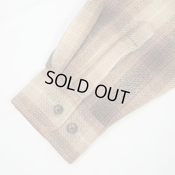 画像4: Late 90's ST JOHN'S BAY ヘビーネルシャツ "BROWN×BEIGE OMBRE PLAID" (4)