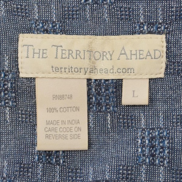 画像2: 00's THE TERRITORY AHEAD S/S 総柄 ボタンダウンシャツ (2)