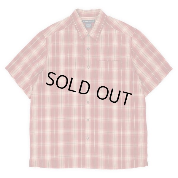 画像1: 00's EXOFFICIO S/S レギュラーカラーシャツ "Red Ombre Praid" (1)