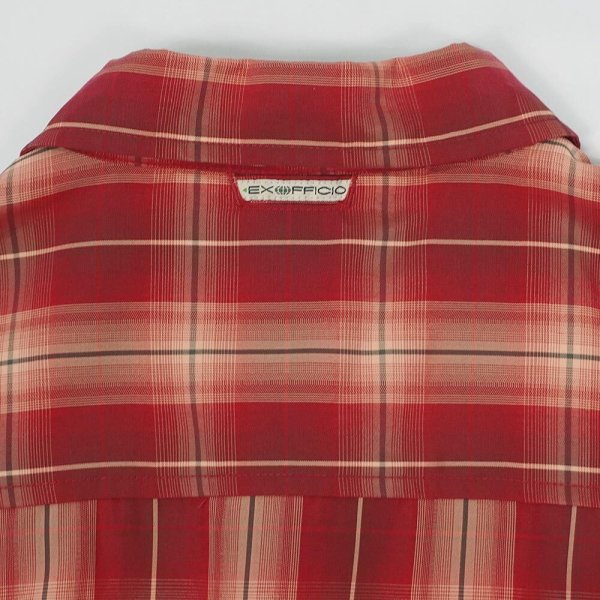 画像3: 00's EXOFFICIO S/S レギュラーカラーシャツ "Red Ombre Praid" (3)