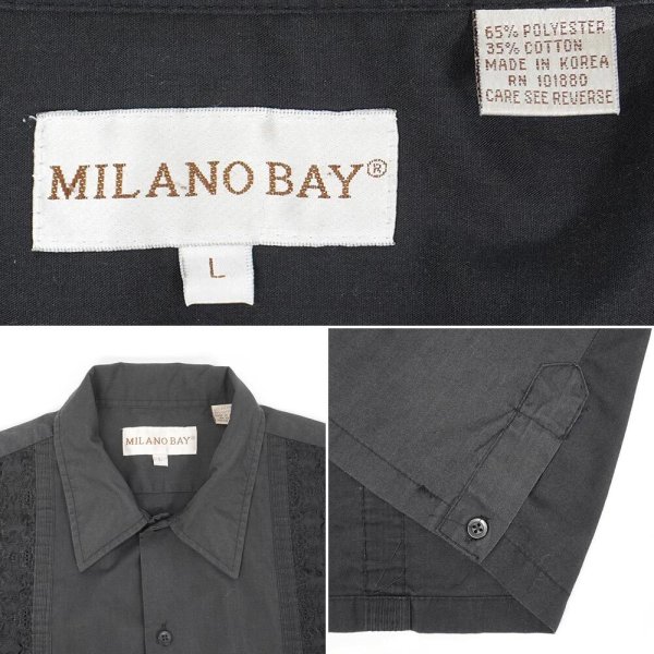 画像3: 90's MILANO BAY キューバシャツ "BLACK" (3)