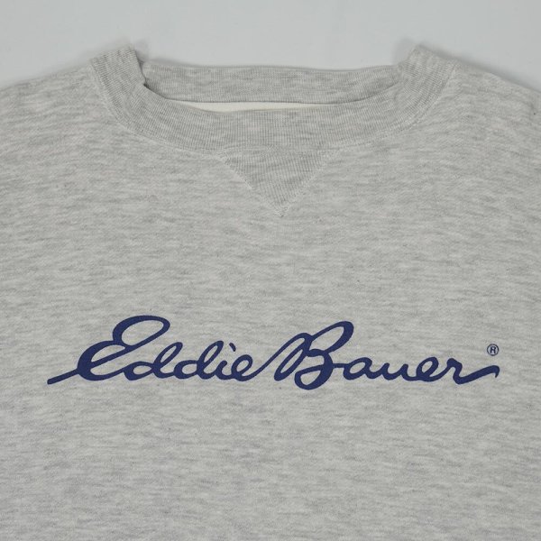 画像3: 90's Eddie Bauer ロゴプリント スウェット "黒タグ" (3)