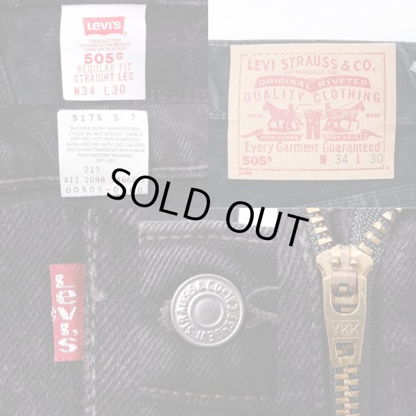 画像3: 90's levi's 505 ブラックデニムパンツ (3)