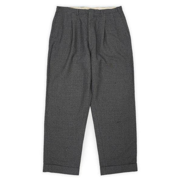 画像1: 60's unknown 2タック ウールスラックス "W31 L28相当" (1)