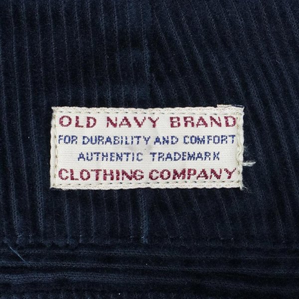 画像3: 90's OLD NAVY 2タック 太畝コーデュロイトラウザー "W33 L30" (3)