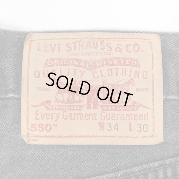 画像3: 00's Levi's 550 ブラックデニムパンツ "MADE IN USA / W34 L30" (3)
