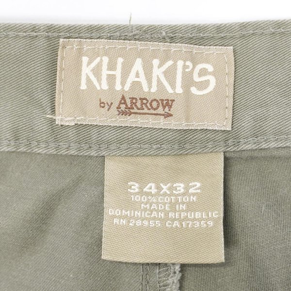 画像3: 90's KHAKI'S by ARROW 2タック チノトラウザー "W34 L32" (3)