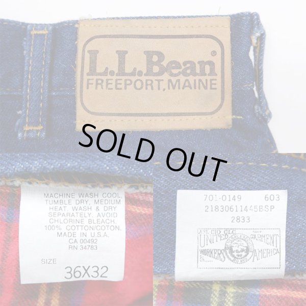 画像3: 80's L.L.Bean フランネルライナー デニムパンツ "Lee OEM / MADE IN USA” (3)