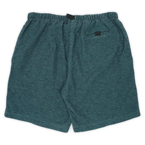 画像2: 90's STEEL BRIDGE ウーブンストライプ ショーツ "GREEN / MADE IN USA / DEADSTOCK" (2)