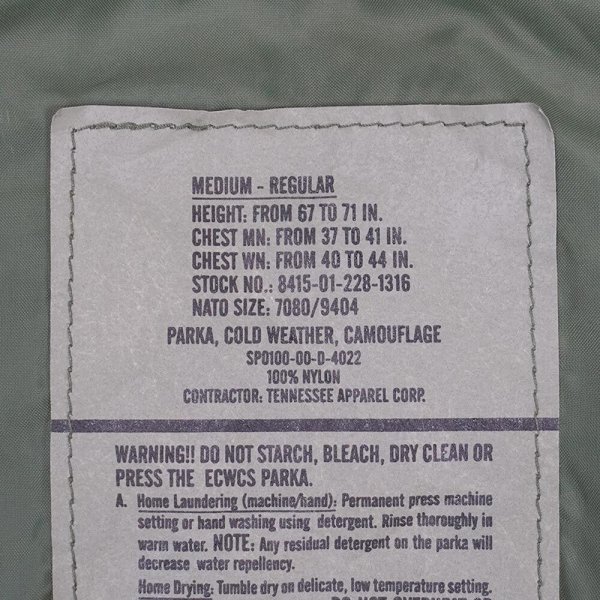 画像2: 【USED / MEDIUM-REGULAR】00's US.ARMY ECWCS ウッドランドカモ柄 GORE-TEX PARKA (2)