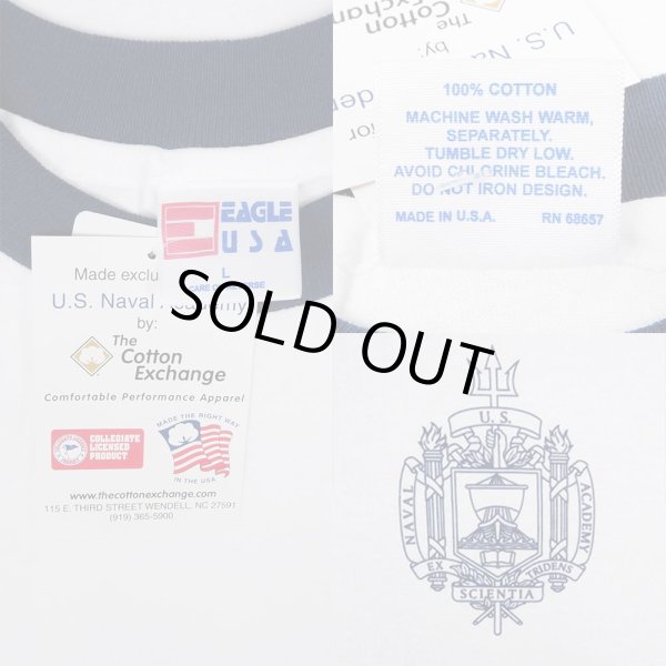 画像2: 90's US. Naval Academy トリムTシャツ "MADE IN USA / DEADSTOCK" (2)