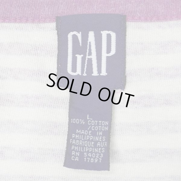 画像3: 90's OLD GAP ボーダーポケットTシャツ (3)