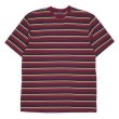 画像1: 90's Puritan マルチボーダー ポケットTシャツ "Burgundy Base" (1)