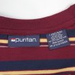 画像2: 90's Puritan マルチボーダー ポケットTシャツ "Burgundy Base" (2)