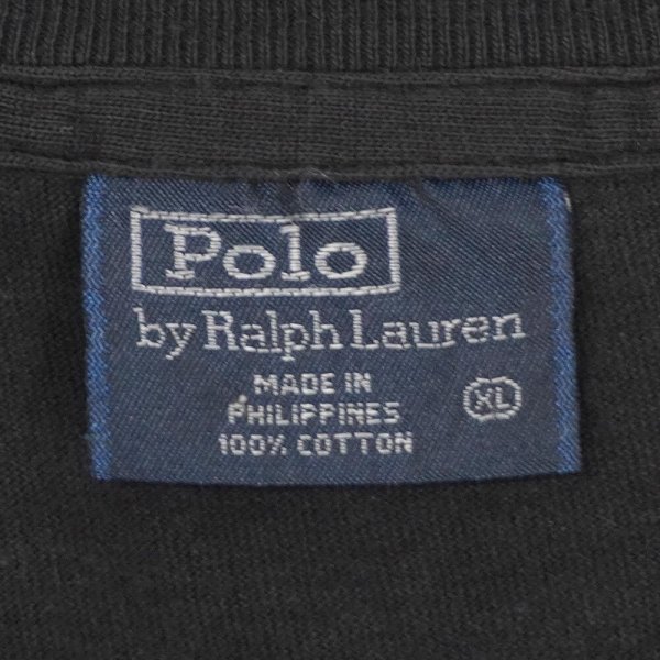 画像2: 90's Polo Ralph Lauren ポケットTシャツ "BLACK" (2)