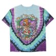 画像1: 00's Alice in Wonderland タイダイ染め 両面プリントTシャツ "LIQUID BLUE" (1)
